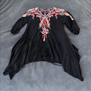 Johnny Was Top/Tunic with Colorful Embroidery